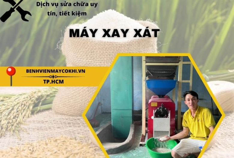 Sửa chữa m&aacute;y xay x&aacute;t l&uacute;a gạo ngũ cốc Vinh Nghệ An
